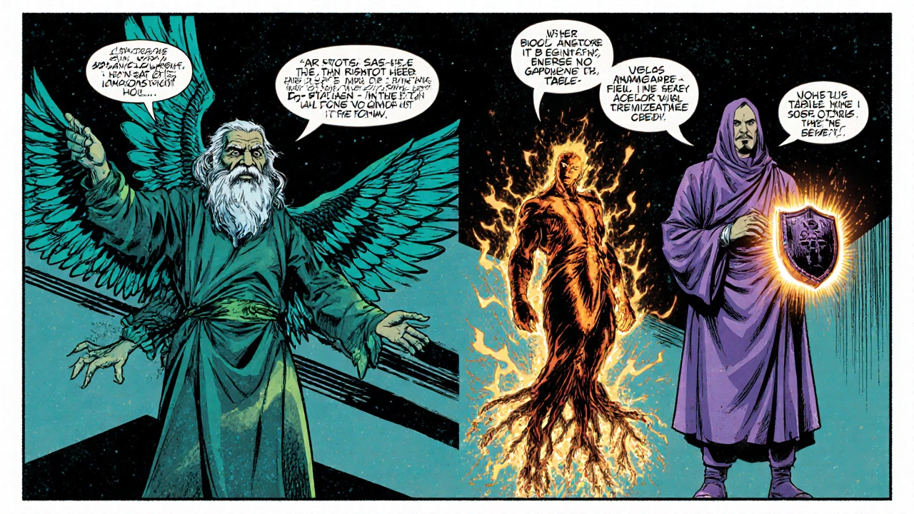Comic panel showing Ginkgo, Rhodiola, and Ashwagandha as heroic characters with benefit icons.