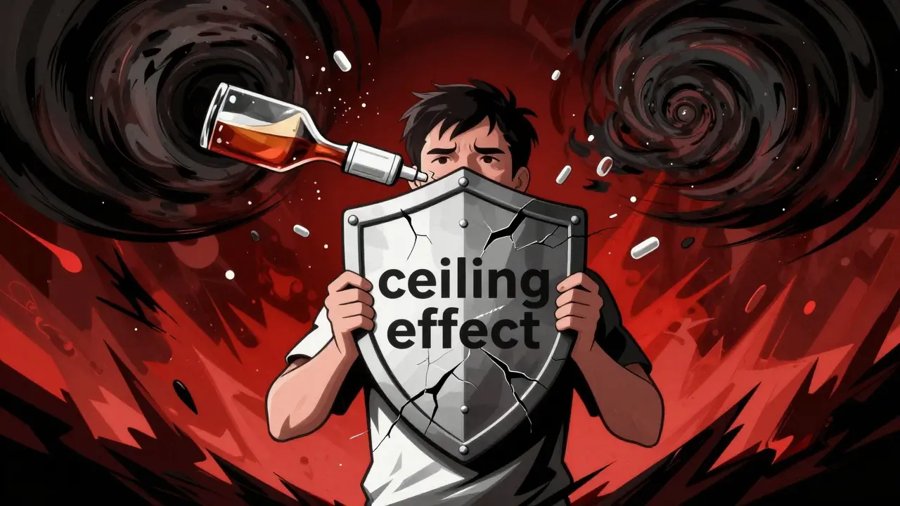 Surreal art showing a protective shield cracking against dark vortices of mixed substances.